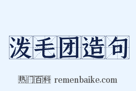 泼毛团造句是什么意思的图片